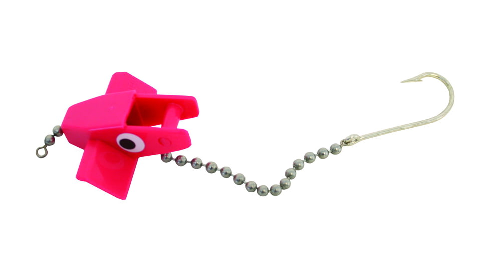 Head Start Lures Surface Runner Bird/Skip Rigging System, with Hook and Chain, Hot Pink, S102-HP
