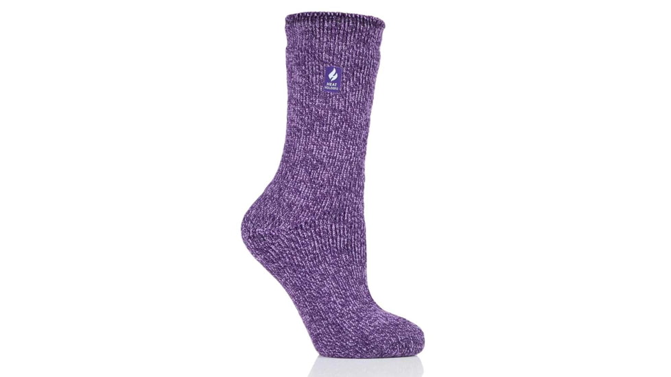 Heat Holders Primrose Twist Crew Sock - Womens, Purple, US 5-9, HHW05417