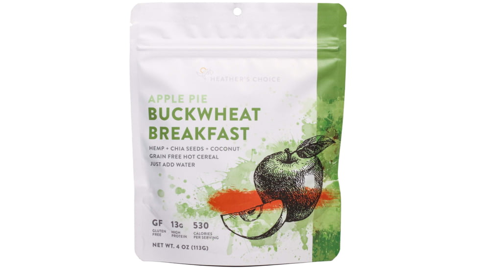Heather's Choice Apple Pie Buckwheat Dehydrated Breakfast, 113g, 13g Of Protein, Apple Pie Buckwheat