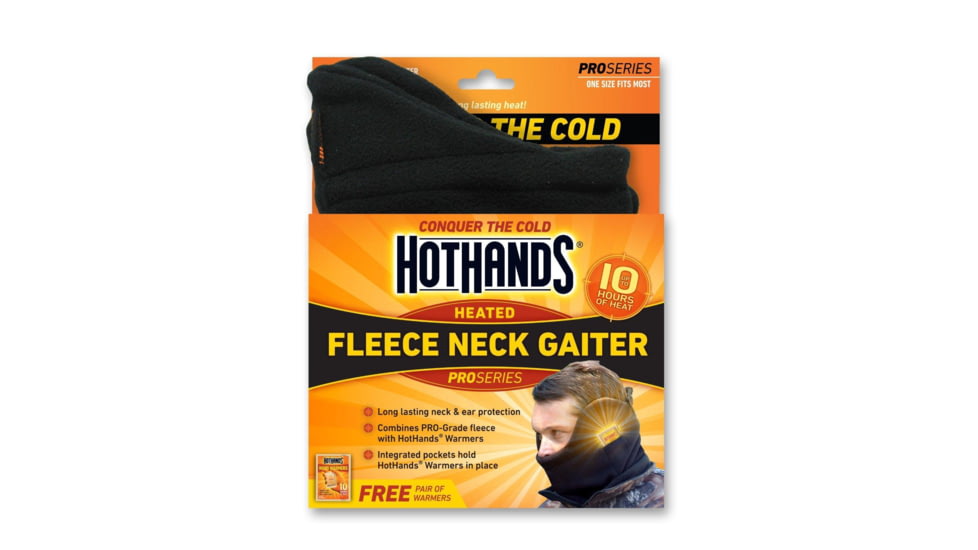 HeatMax HotHands Heated Fleece Neck Gaiter - Black OSFM, NECKGAITBLK