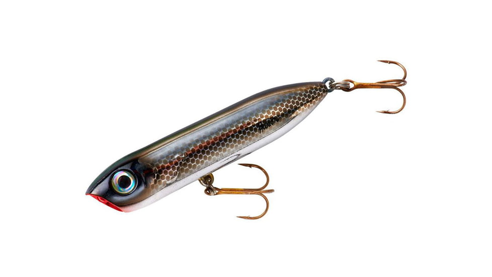 Heddon Chug'n Spook Jr Topwater Walking Bait, 3.5in, 1/2oz, Black Shiner, X953602