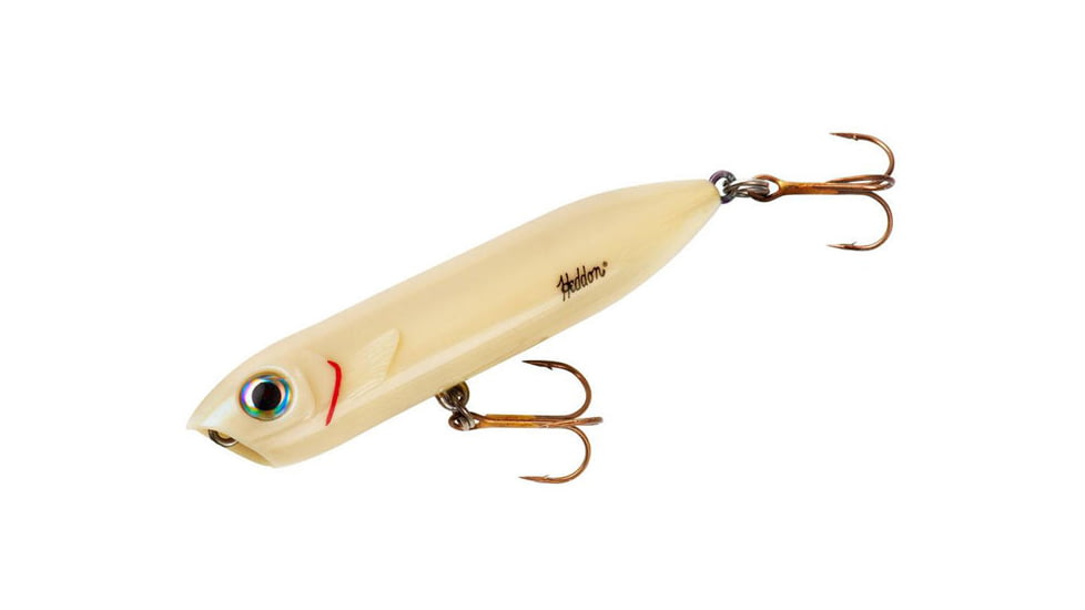 Heddon Chug'n Spook Jr Topwater Walking Bait, 3.5in, 1/2oz, Bone, X953614