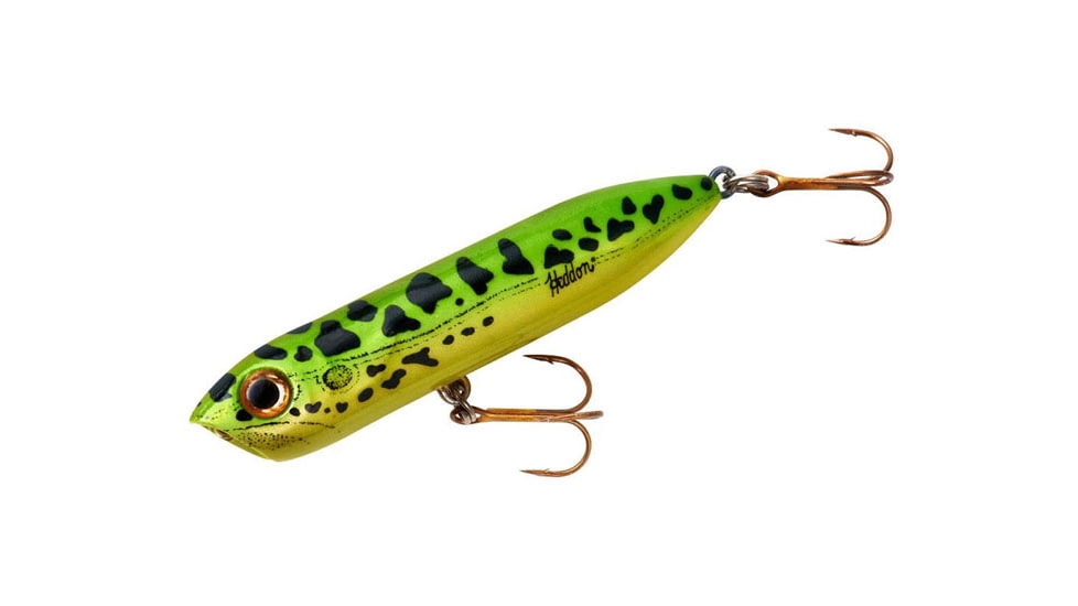 Heddon Chug'n Spook Jr Topwater Walking Bait, 3.5in, 1/2oz, G-Finish Bullfrog, X9536GBF