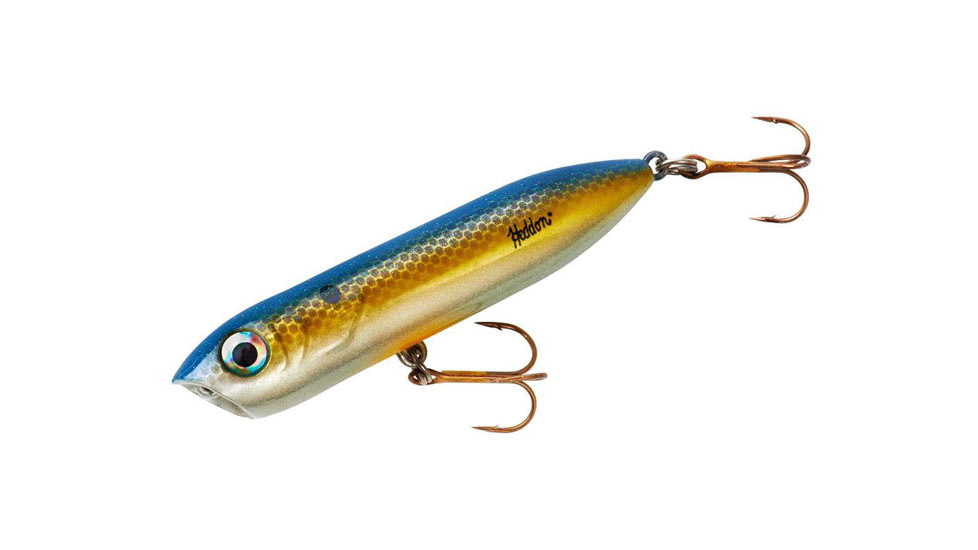 Heddon Chug'n Spook Jr Topwater Walking Bait, 3.5in, 1/2oz, G-Finish Foxy Shad, X9536GFS