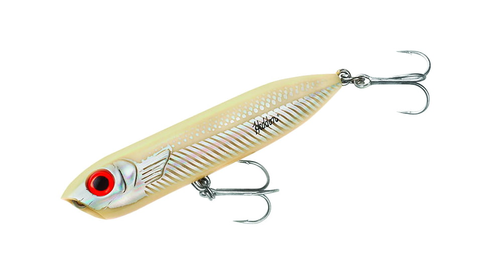 Heddon Chugn Spook Jr. Topwater Bait, Floating, 1/2oz, 3-1/2in, Bone/Silver, X9536BONSL