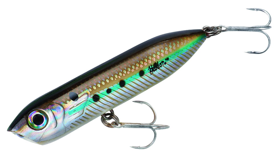 Heddon Chugn Spook Jr. Topwater Bait, Floating, 1/2oz, 3-1/2in, Silver Mullet, X9536438
