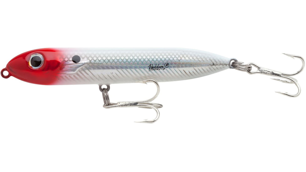 Heddon Super Spook Topwater Walking Bait, 5in, 1oz, SW Redhead Flsh, XSW9256439