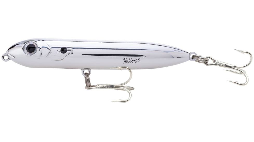 Heddon Super Spook Topwater Walking Bait, 5in, 1oz, SW Xt Plug Nickel, XSW9256442