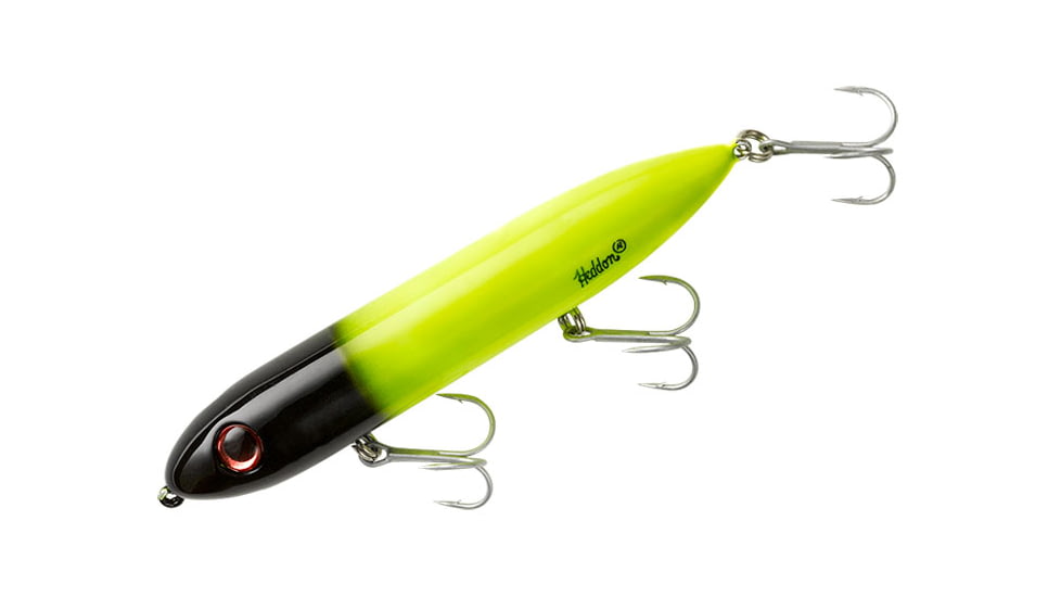 Heddon Super Spook Topwater Walking Bait, 5in, 7/8oz, Chart/Black Head, X925622