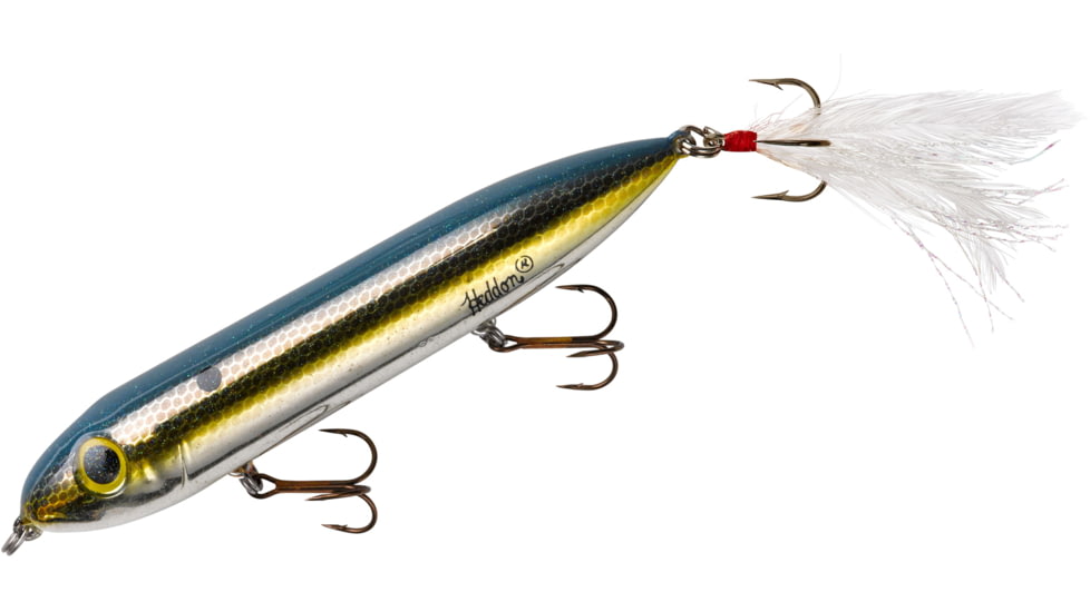 Heddon Super Spook Topwater Walking Bait, 5in, 7/8oz, Feathered Treble, Foxy Momma, X9256F426