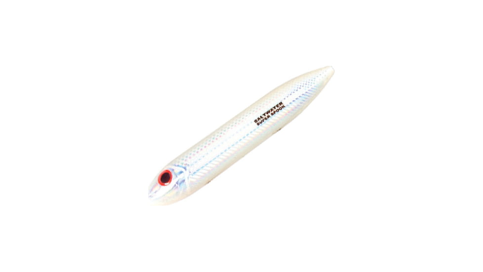 Heddon Super Spook Jr. Topwater Walking Bait, 3-1/2in, 1/2 oz, Bone Silver, X9236BONSL