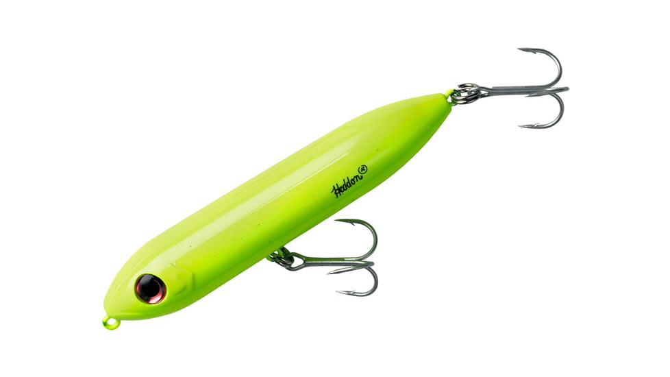 Heddon Super Spook Jr. Topwater Walking Bait, 3-1/2in, 1/2 oz, Chartreuse, X923620