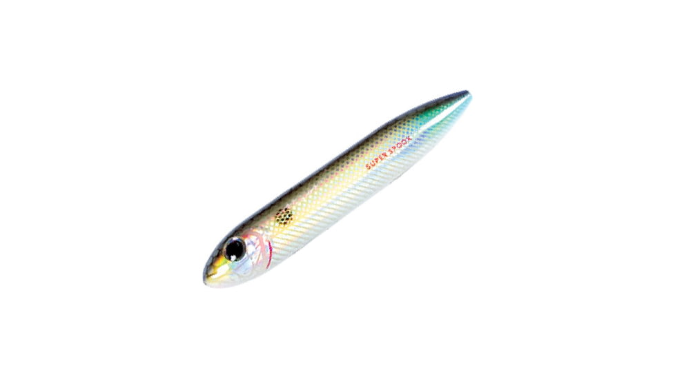 Heddon Super Spook Jr. Topwater Walking Bait, 3-1/2in, 1/2 oz, Wounded Shad, X9236HBS