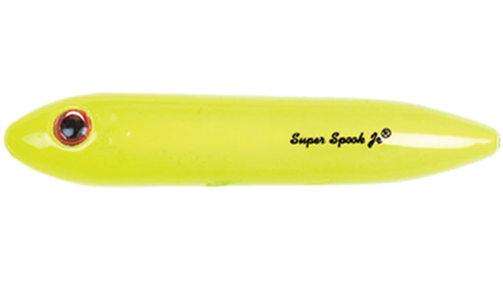 Heddon Super Spook Jr. Topwater Bait, Floating, 1/2oz, 3-1/2in, Chartreuse, X923620