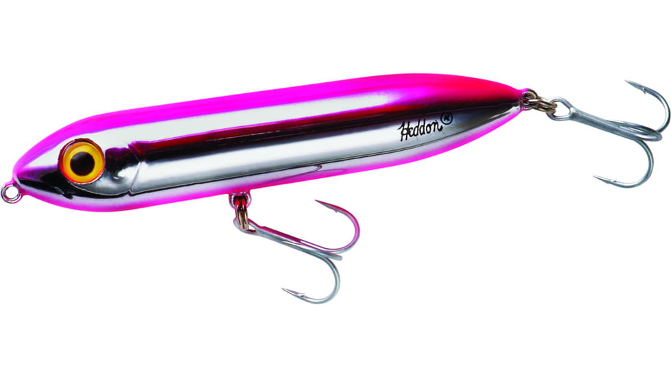 Heddon Super Spook Jr. Topwater Bait, Floating, 1/2oz, 3-1/2in, Chrome/Pink, X9236455