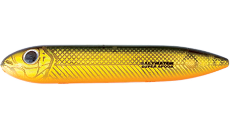 Heddon Super Spook Jr. Topwater Bait, Floating, 1/2oz, 3-1/2in, Gold Shiner, X9236GS