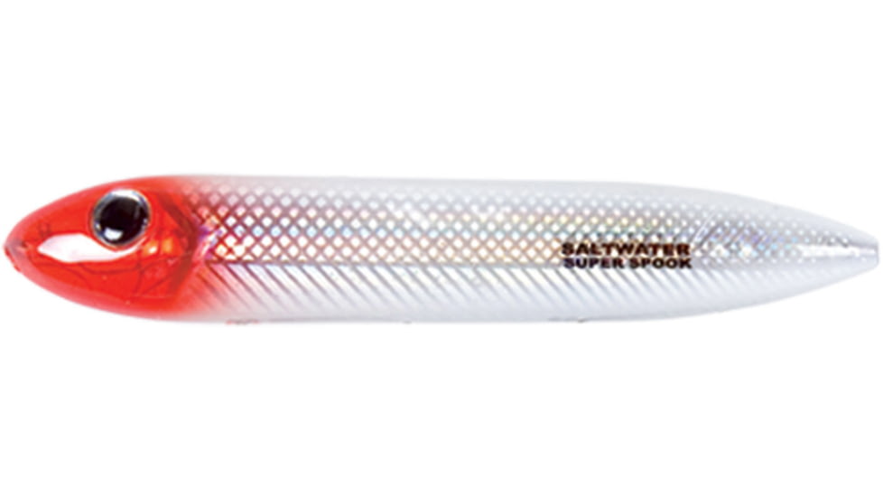 Heddon Super Spook Jr. Topwater Bait, Floating, 1/2oz, 3-1/2in, Red Head, X9236RH