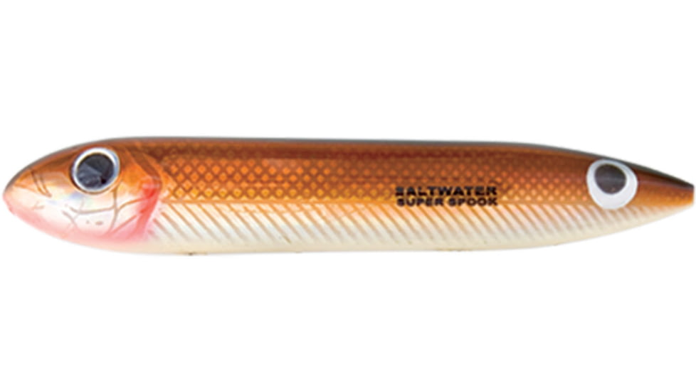 Heddon Super Spook Jr. Topwater Bait, Floating, 1/2oz, 3-1/2in, Redfish, X9236RF