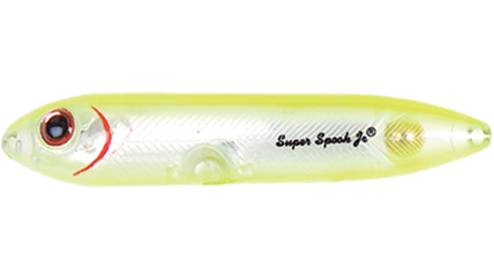 Heddon Super Spook Topwater Bait, Floating, 7/8oz, 5in, Chartreuse/Silver Insert, X925623