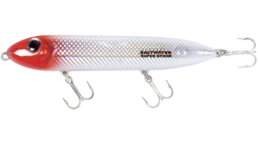 Heddon Super Spook XT Topwater Bait, Floating, 1oz, 5in, Red Head Flash, 8/Pack, XSW9256439