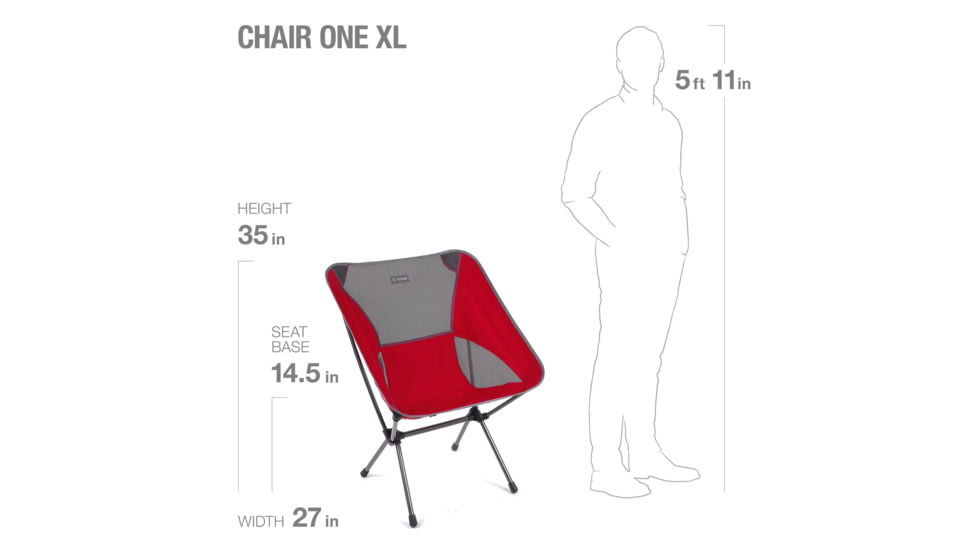 Helinox Chair One, Medium, Scarlet/Iron, 10098