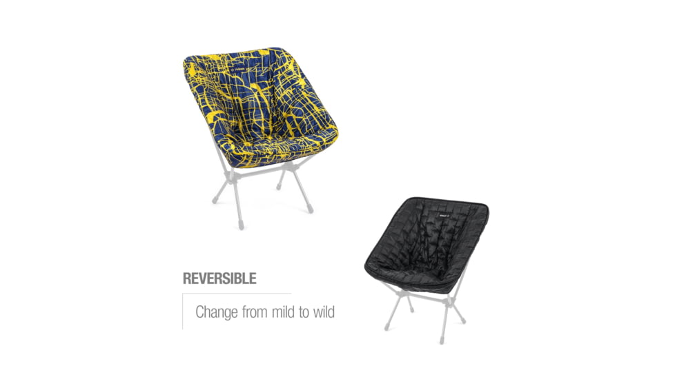 Helinox Chair One Reversible Seat Warmer, Black/Flow Line, 12456