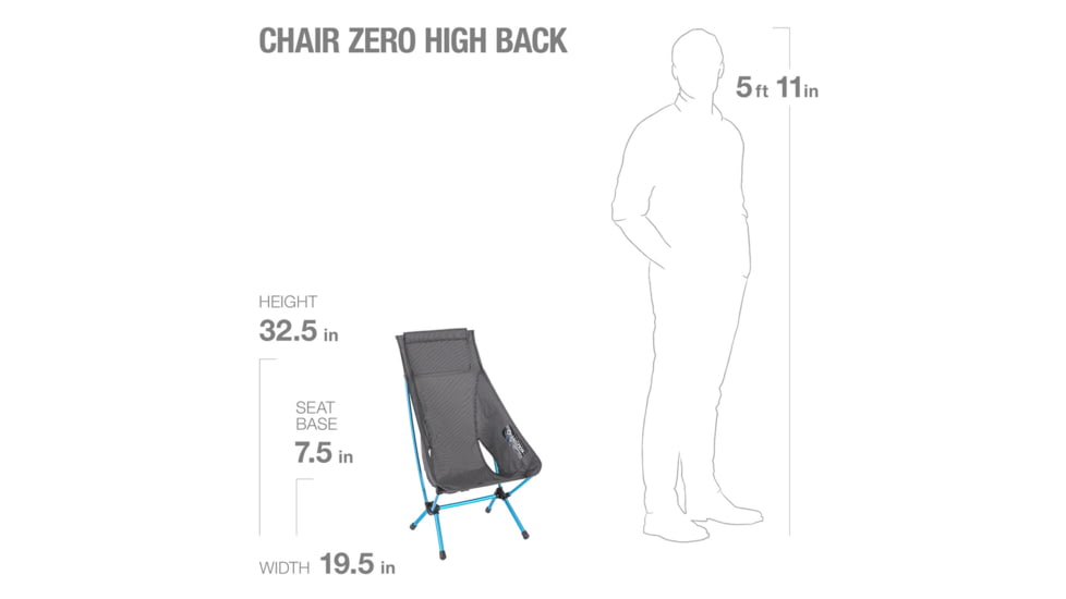 Helinox Chair Zero High Back, Grey, 10560