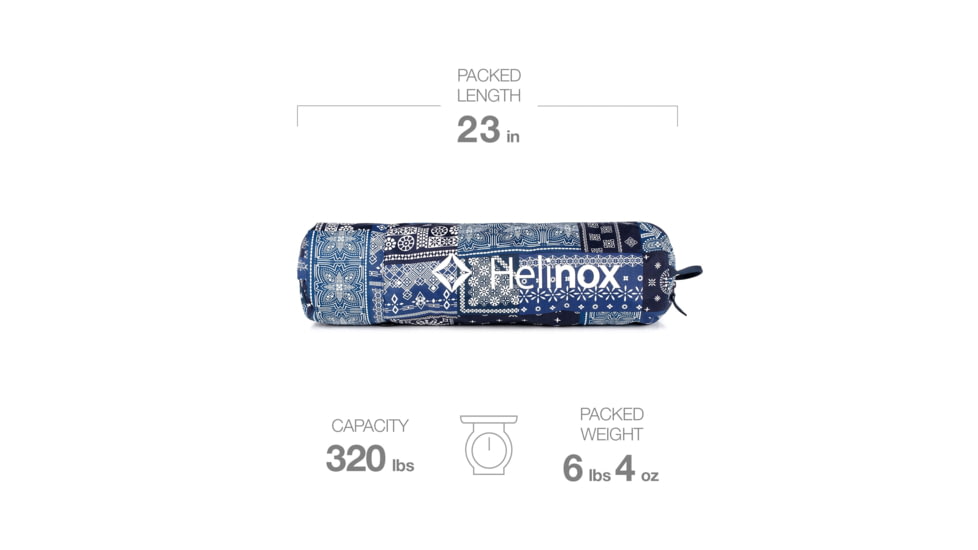 Helinox Cot One Convertible, Long, Blue Bandana, 10694