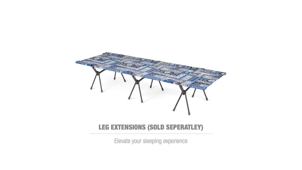 Helinox Cot One Convertible, Long, Blue Bandana, 10694