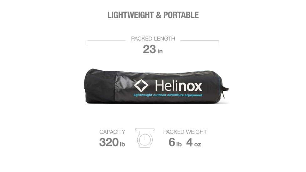 Helinox Cots One Convertible Long, Black, 10646R1