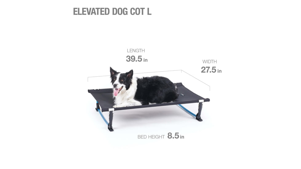 Helinox Elevated Dog Cot, Black, Large, 11402