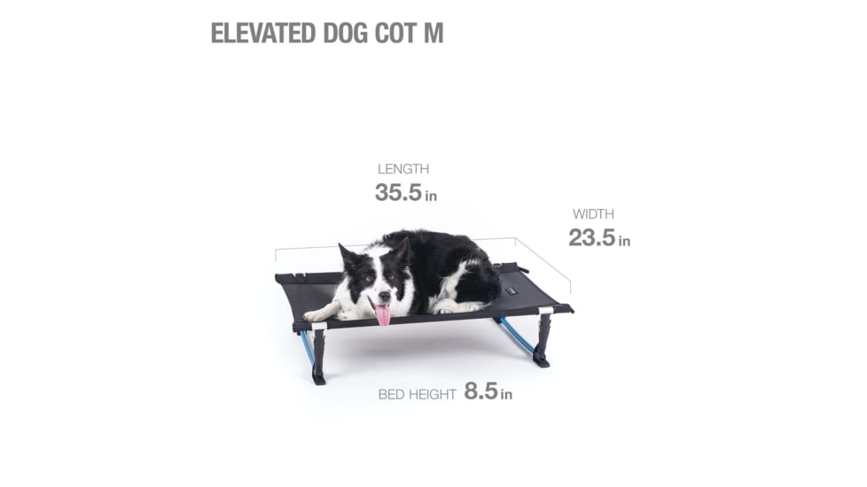 Helinox Elevated Dog Cot, Black, Medium, 11401