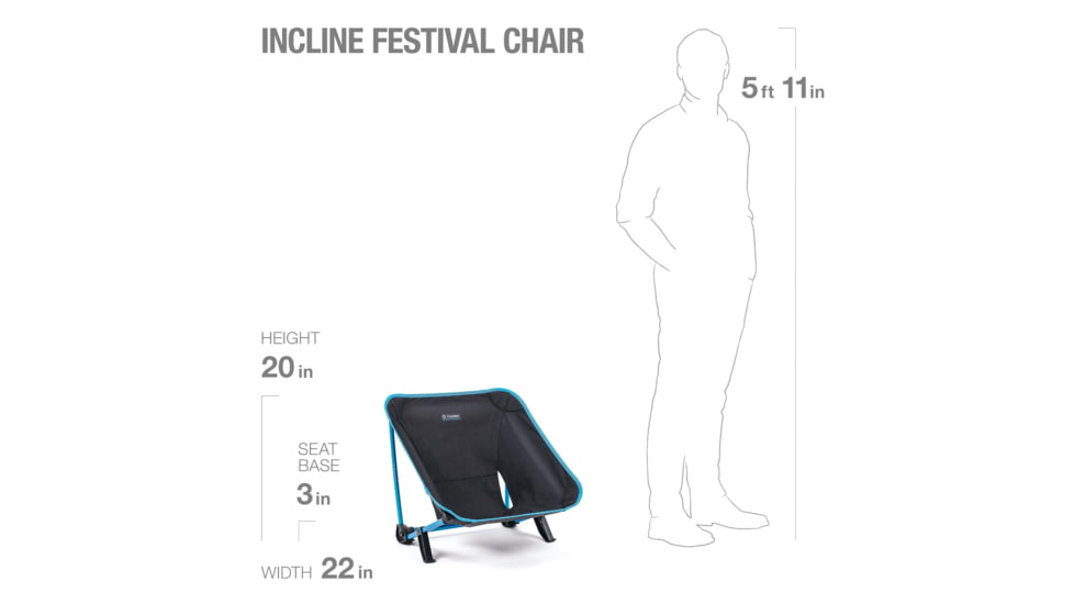 Helinox Incline Festival Chair, Black, 10506
