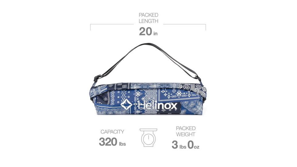 Helinox Incline Festival Chair, Blue Bandana Quilt, 10518