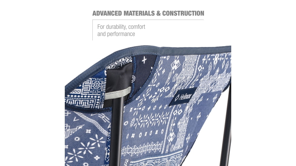 Helinox Incline Festival Chair, Blue Bandana Quilt, 10518