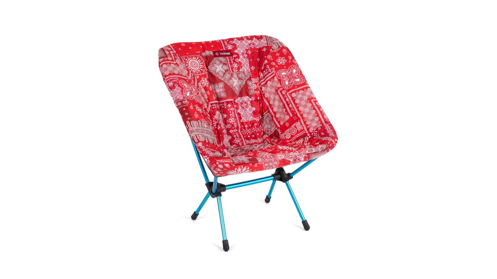 Helinox Reversible Seat Warmer One/Zero/Swivel, Blue &amp; Red Bandana, 12490
