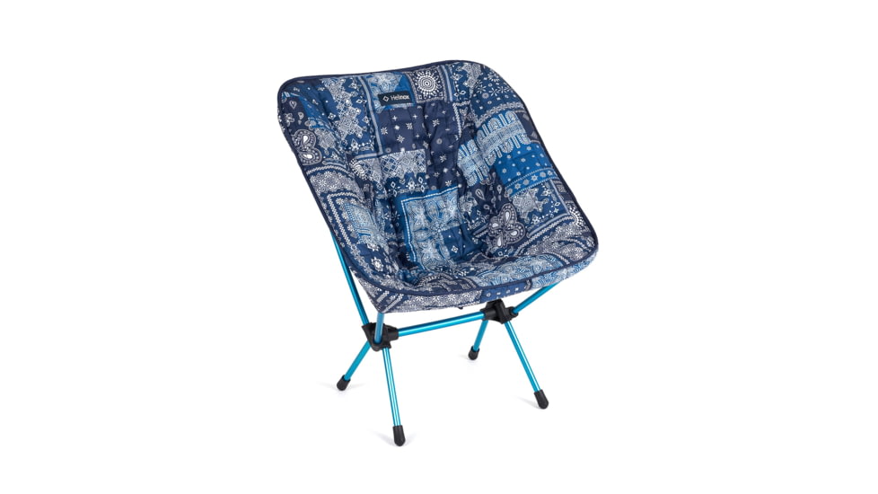 Helinox Reversible Seat Warmer One/Zero/Swivel, Blue &amp; Red Bandana, 12490