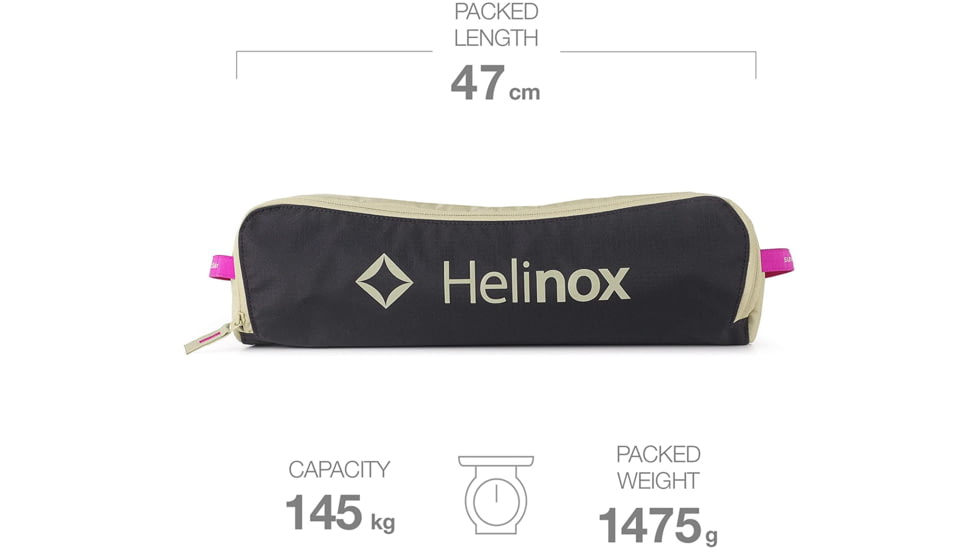 Helinox Sunset Camping Chair, Black/Khaki/Purple, 11187