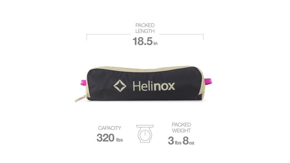 Helinox Sunset Camping Chair, Black/Khaki/Purple, 11187