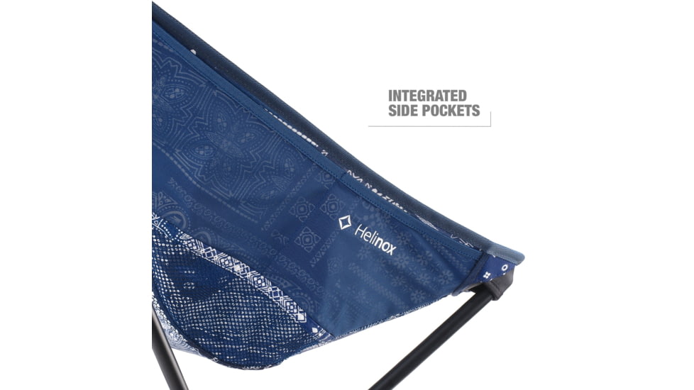 Helinox Sunset Camping Chair, Blue Bandana Quilt, 11189