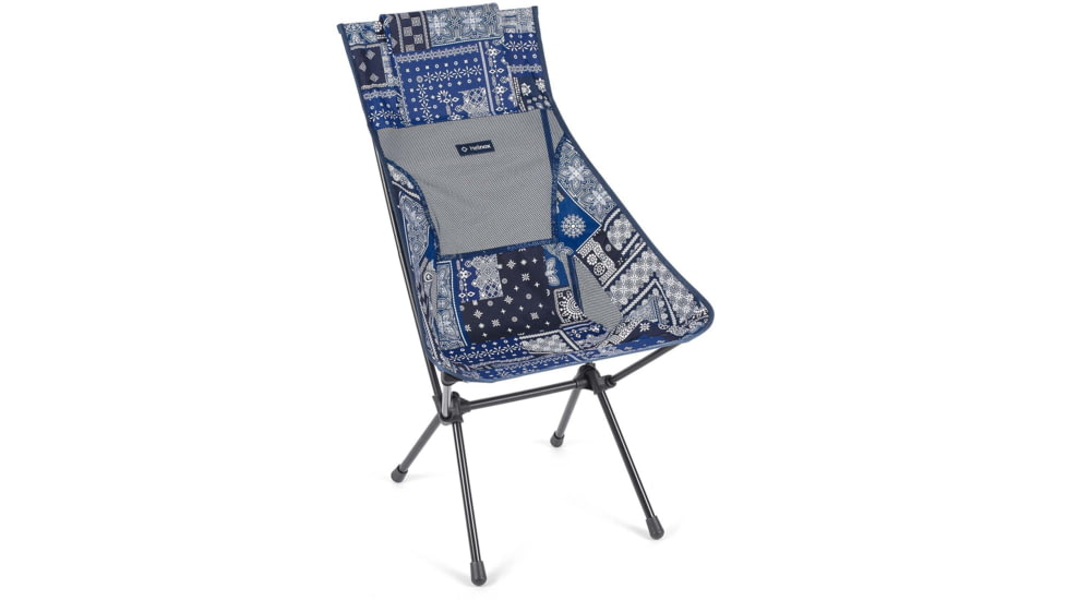 Helinox Sunset Camping Chair, Blue Bandana Quilt, 11189