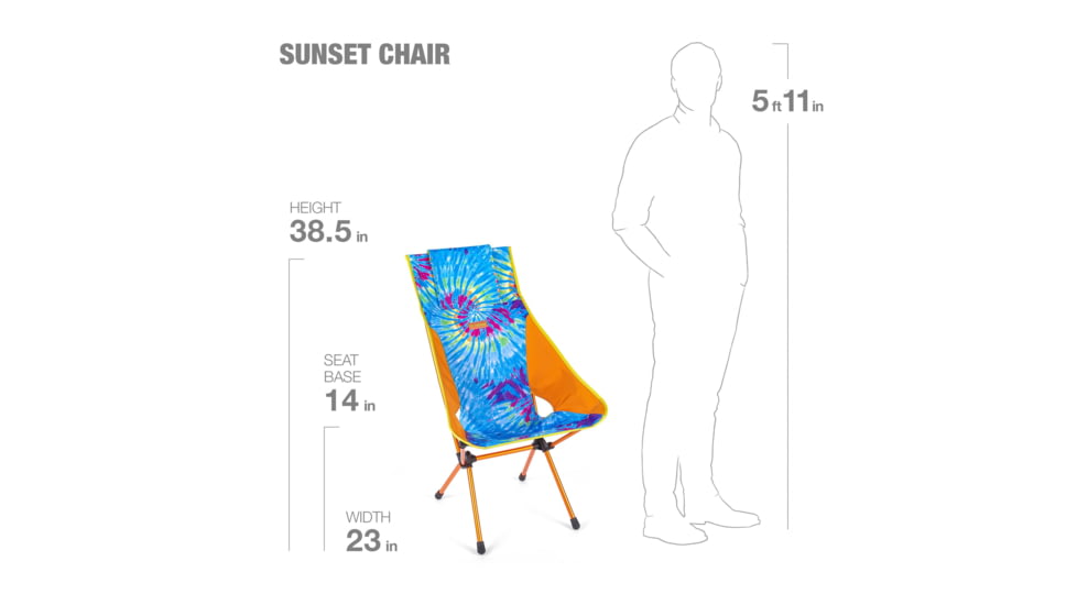 Helinox Sunset Camping Chair, Tie Dye, 11180R1