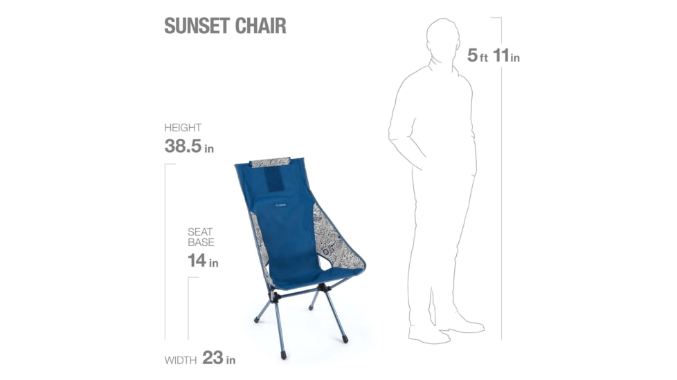 Helinox Sunset Chair, Blue Paisley, 11181