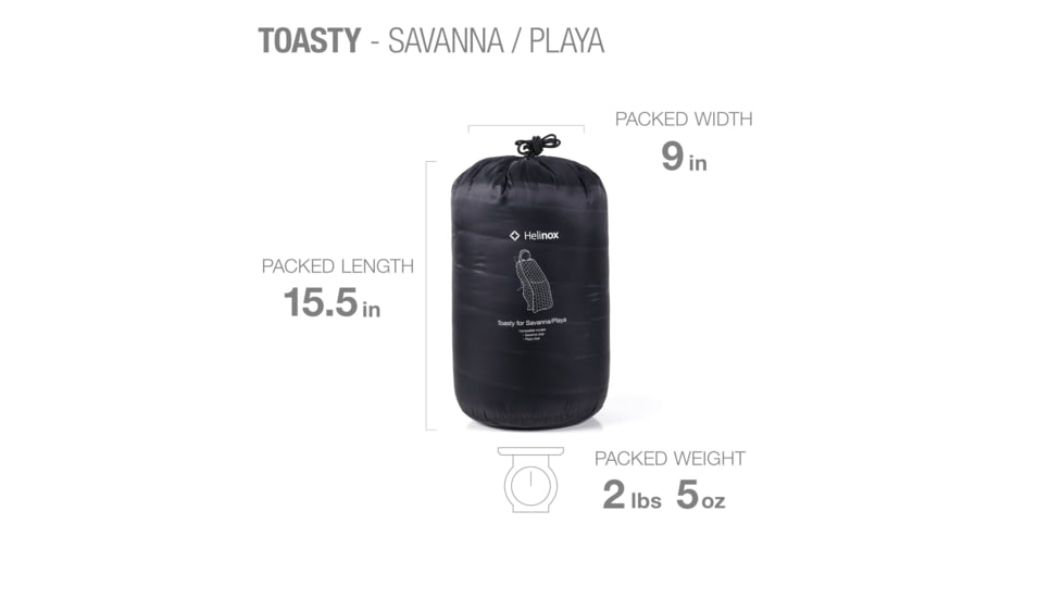 Helinox Toasty, Savanna Chair/Playa Chair, Black, 12469