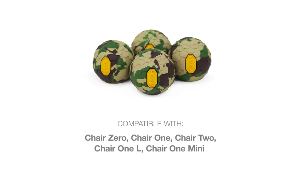 Helinox Vibram Ball Feet Set, Field Camo, 45mm, 12791