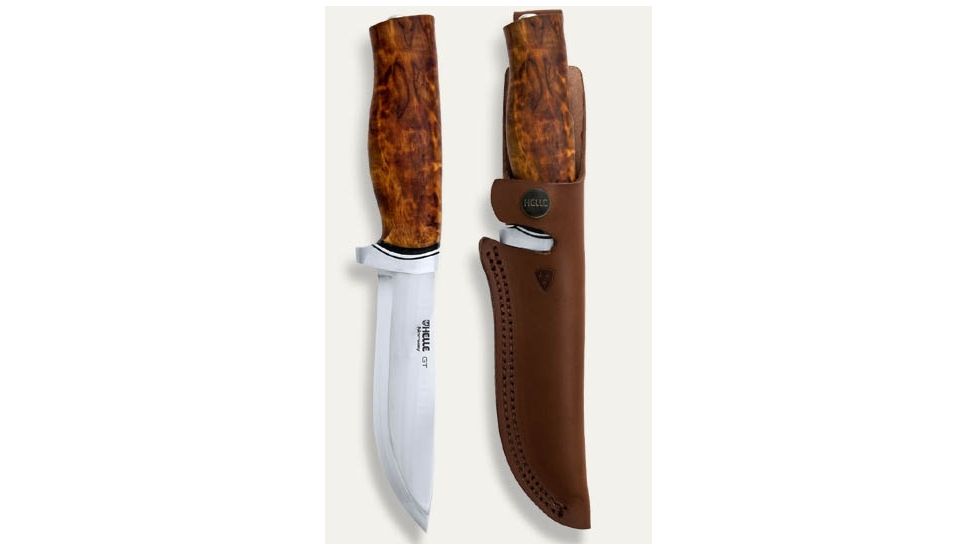 Helle GT Knife, Fixed Blade Knife, Triple laminated stainless steel