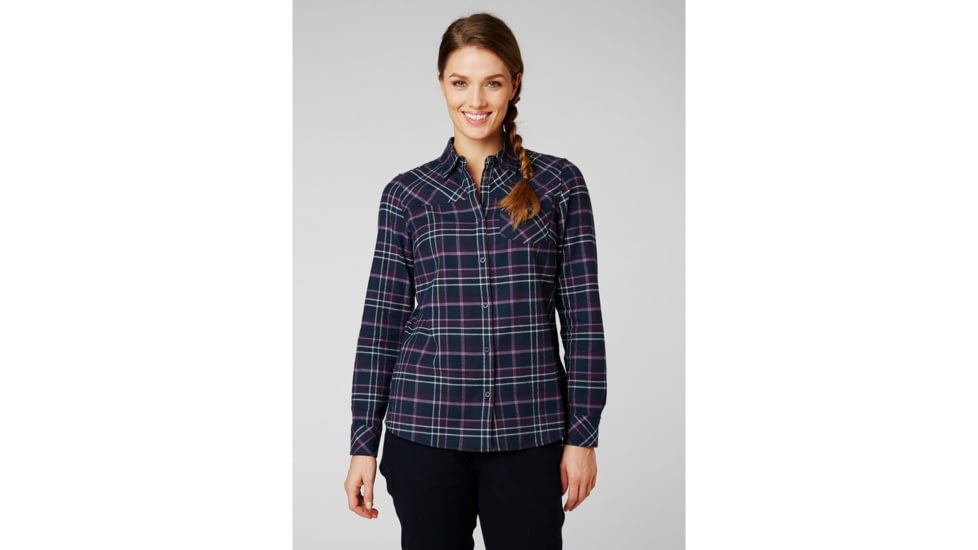 Helly Hansen Classic Check Ls Shirt - Womens, Nightshade Plaid, Medium, 62930680-M