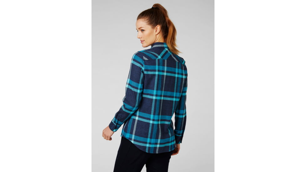 Helly Hansen Classic Check Ls Shirt - Womens, North Sea Blue Plaid, Large, 62930603-L