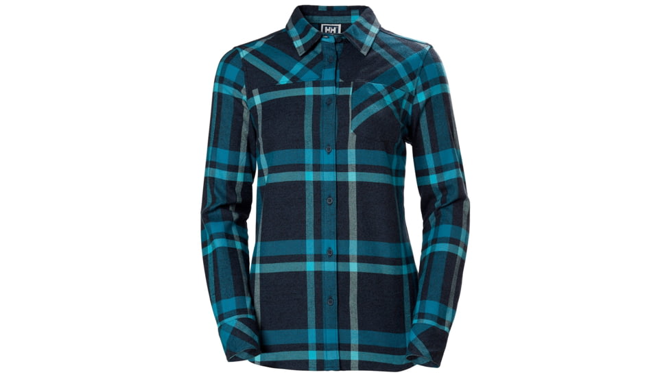 Helly Hansen Classic Check Ls Shirt - Womens, North Sea Blue Plaid, Large, 62930603-L