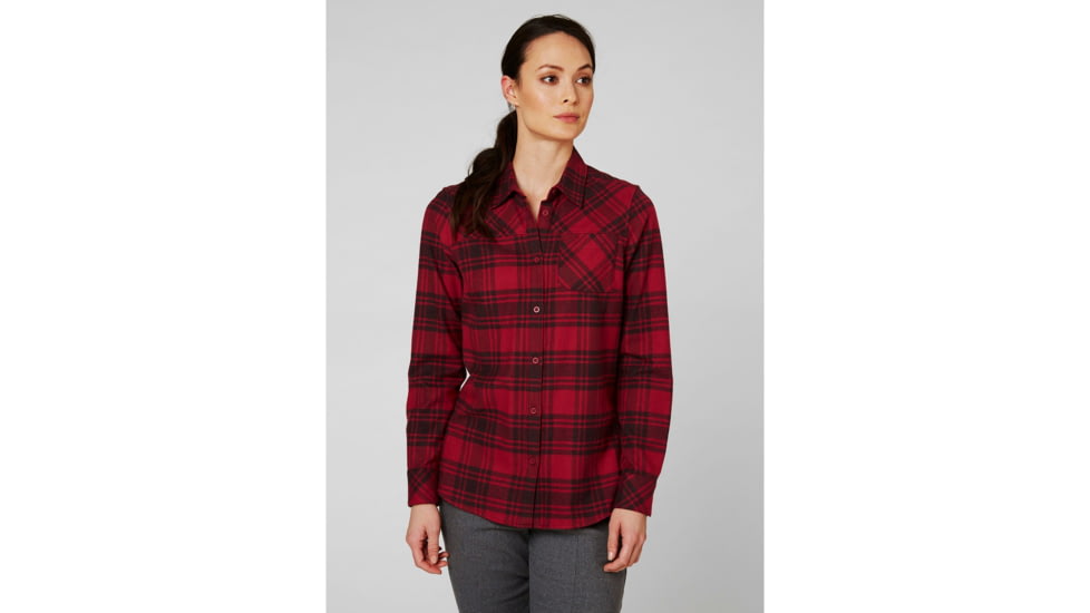 Helly Hansen Classic Check Ls Shirt - Womens, Oxblood Plaid, Large, 62930215-L